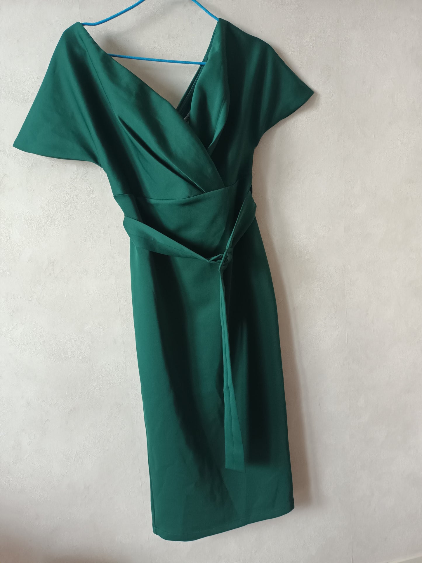 robe de soirée femme, robe cocktail élégante bandeau moulante mi longue col V
