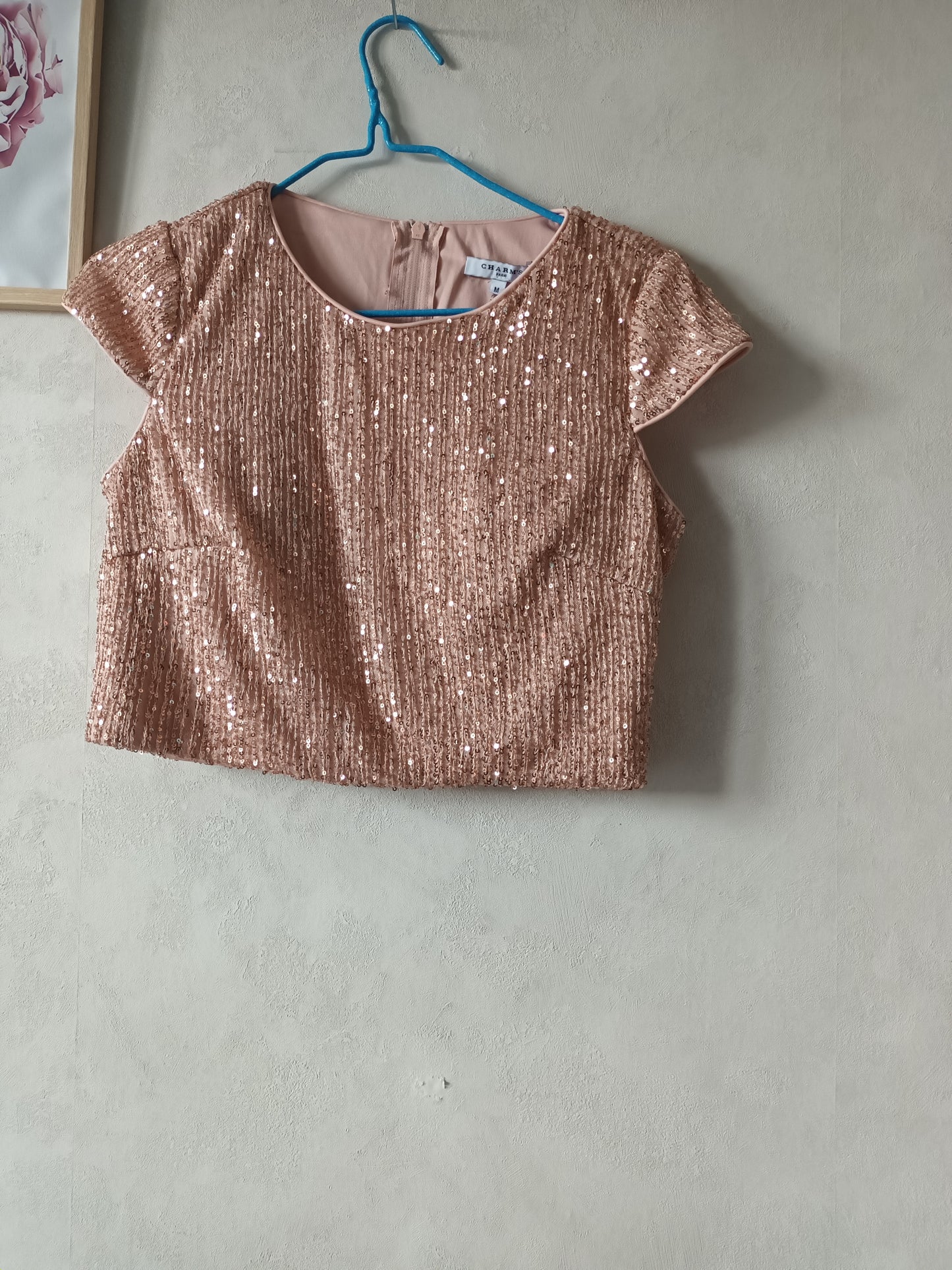 Ensemble paillette pantalon et top femme pour soirée cérémonie style sequin