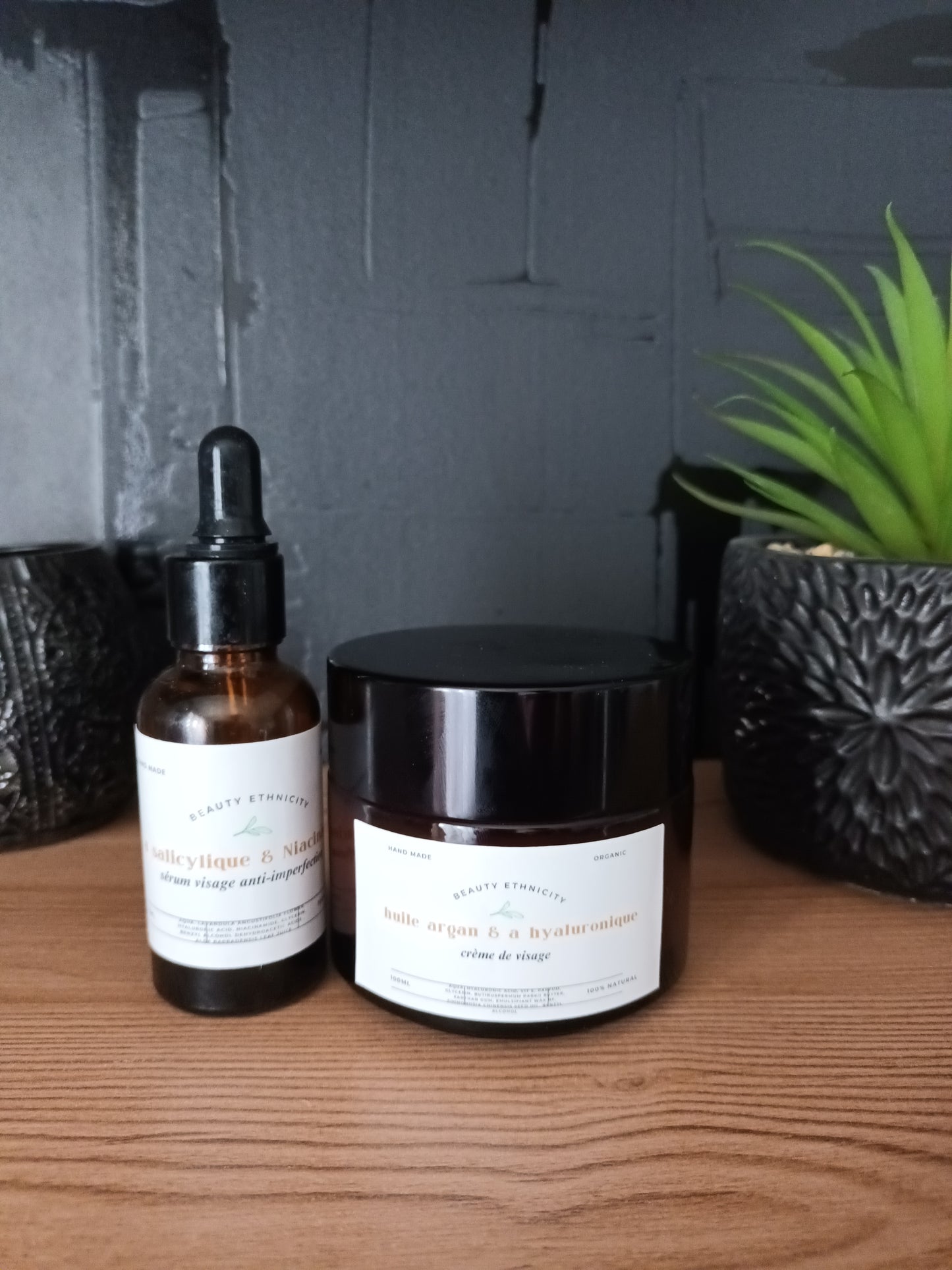 Duo sérum visage anti-imperfection à la niacinamide plus crème de visage à l'acide hyaluronique pour un teint radieux et hydrater