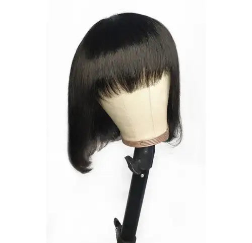bob wig with bangs brazilian hair wig, color 1b, 1b/27 , honey blonde