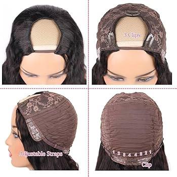 perruque lisse sans lace avec clips , Upart wigs with clips,