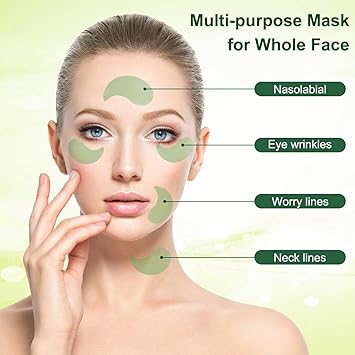 Patch yeux Acide hyaluronique Collagène, Masque pour les yeux Réutilisable contre les cernes Poches Rides Cercles foncés Puffiness, Eye Patch Hydrogel, Nourrit et lisse le contour des yeux 60pcs