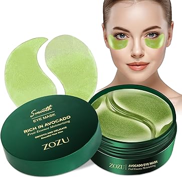 Patch yeux Acide hyaluronique Collagène, Masque pour les yeux Réutilisable contre les cernes Poches Rides Cercles foncés Puffiness, Eye Patch Hydrogel, Nourrit et lisse le contour des yeux 60pcs
