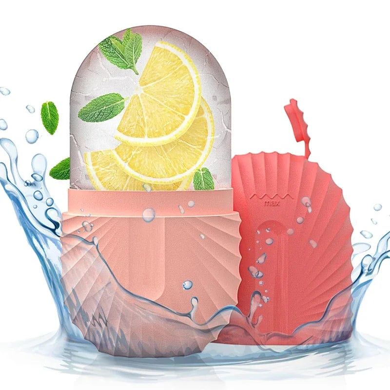 Rouleau de glace pour le visage, glaçon, massage beauté, moule à glace en silicone pour les poches sous les yeux, rouleau de glace pour le visage, rétrécit les pores