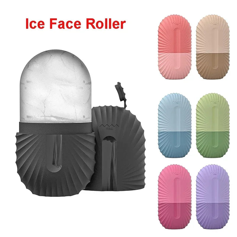 Rouleau de glace pour le visage, glaçon, massage beauté, moule à glace en silicone pour les poches sous les yeux, rouleau de glace pour le visage, rétrécit les pores