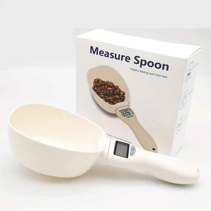 Cuillère doseuse numérique pour aliments de cuisine, cuillère doseuse pour aliments pour animaux de compagnie, adaptée aux chats et aux chiens, cuillère doseuse pour farine 800g/1Kg