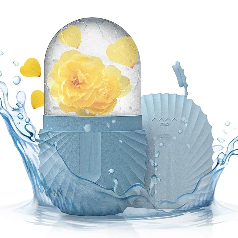 Rouleau de glace pour le visage, glaçon, massage beauté, moule à glace en silicone pour les poches sous les yeux, rouleau de glace pour le visage, rétrécit les pores