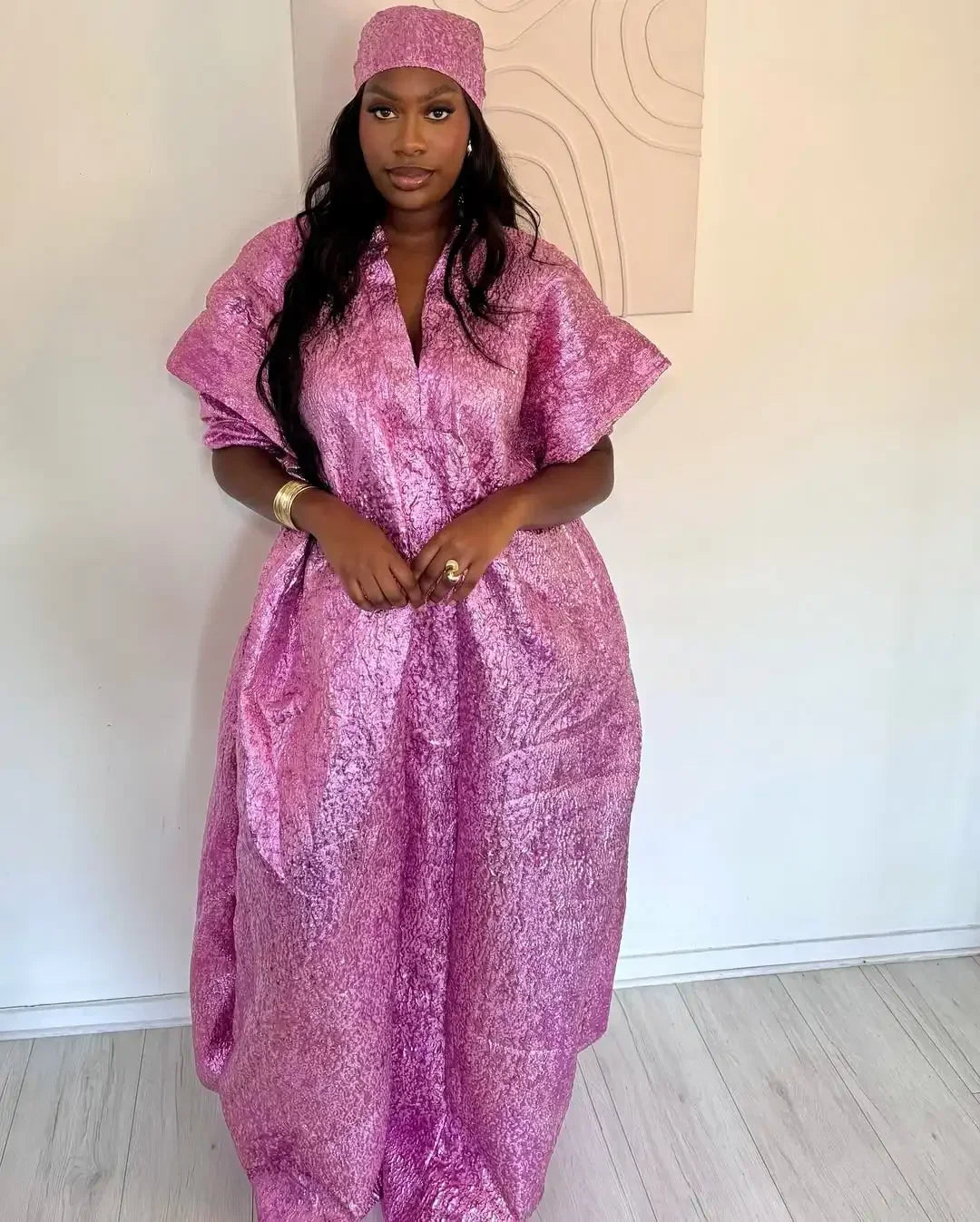 Robe africaine grande taille pour femme, longue robe longue brodée avec foulard pour invité de mariage