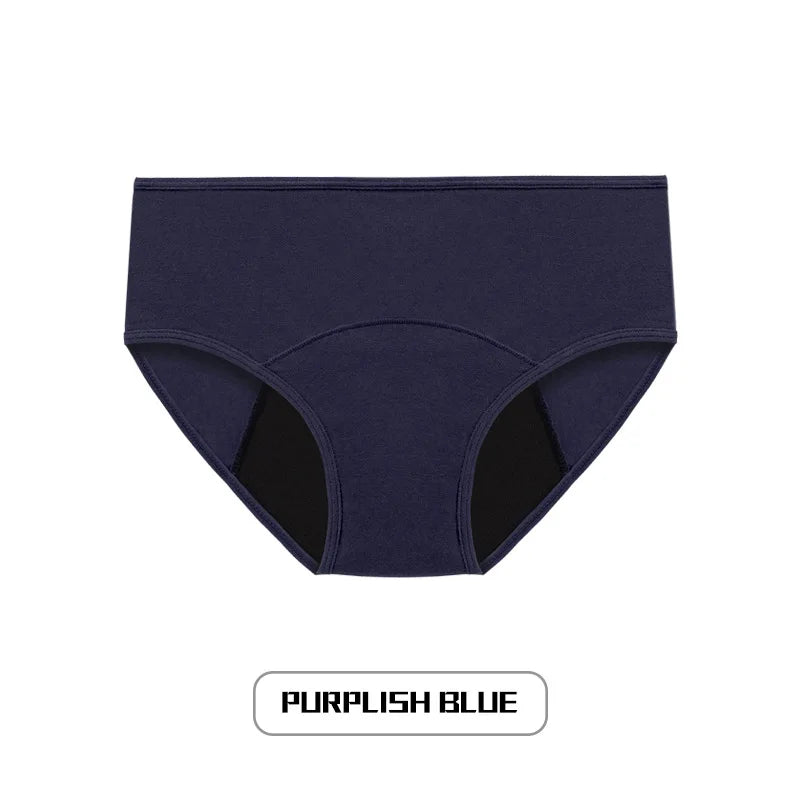 Lot de 3 culottes menstruelles pour femmes, anti-fuites, en coton, absorbantes, physiologiques