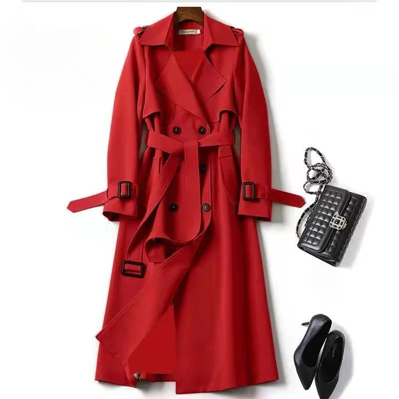 Female Coat Long Slim Fit Women's Windbreaker Jackets Parkas Offer Casual Cheap Harajuku Elegant Sleeve Pretty Demi-season Deals