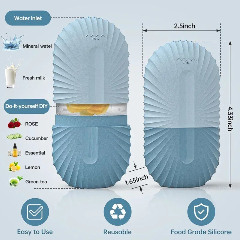 Rouleau de glace pour le visage, glaçon, massage beauté, moule à glace en silicone pour les poches sous les yeux, rouleau de glace pour le visage, rétrécit les pores