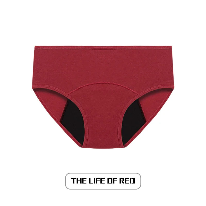Lot de 3 culottes menstruelles pour femmes, anti-fuites, en coton, absorbantes, physiologiques