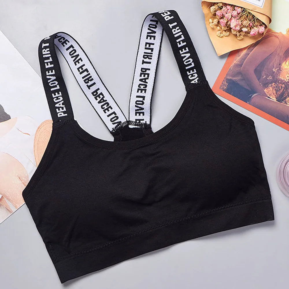 Sous-vêtements de sport pour femmes, haut court sans coutures, bretelles larges, confortable, vêtements d'entraînement