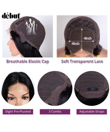 perruque brésilienne cheveux 100% naturel avec closure 22 pouces couleur noir , brazilian wigs with closure