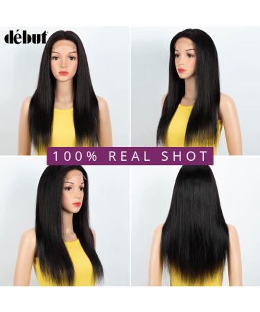 perruque brésilienne cheveux 100% naturel avec closure 22 pouces couleur noir , brazilian wigs with closure