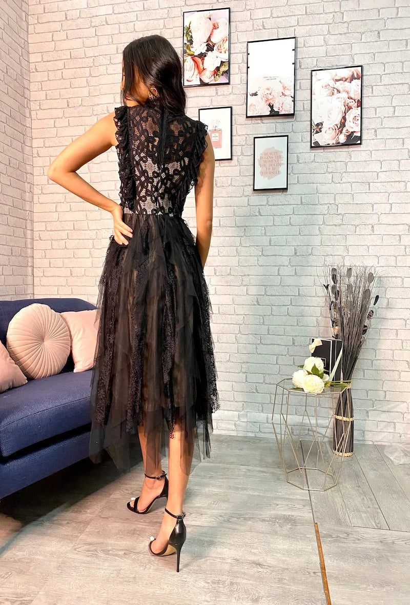 robe de soirée élégante mi longue , cocktail occasion souple et flexible convenable pour toute saison