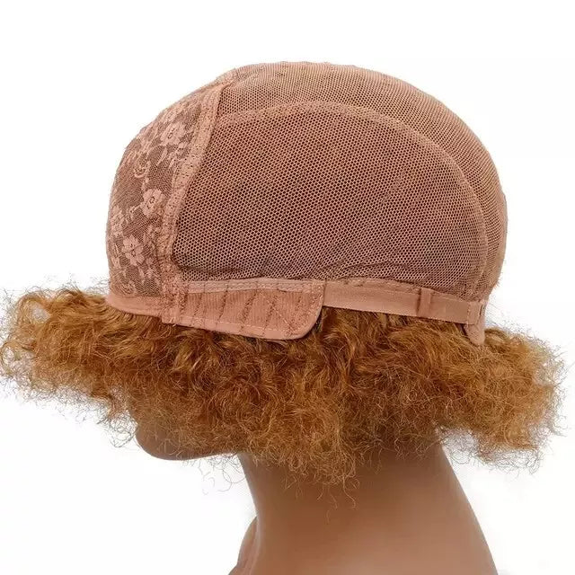 perruque brésilienne afro , afro wig curly perruque bouclée couleur 4/27 et 1b 8 pouces