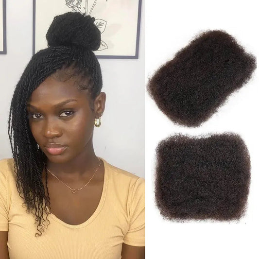 Extensions de cheveux humains crépus bouclés noirs naturels, 100 g, pour tressage, crochet, sans trame
