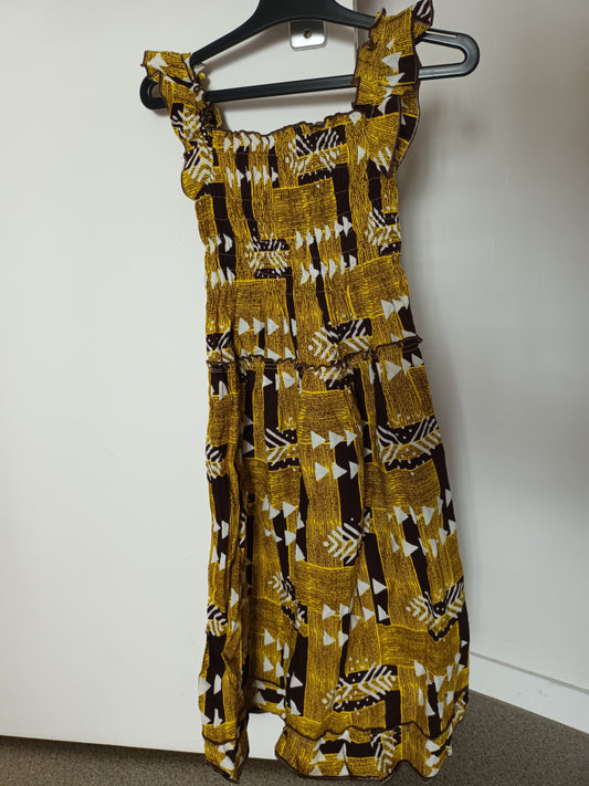 Robe wax fille de 5 ans , motif africain