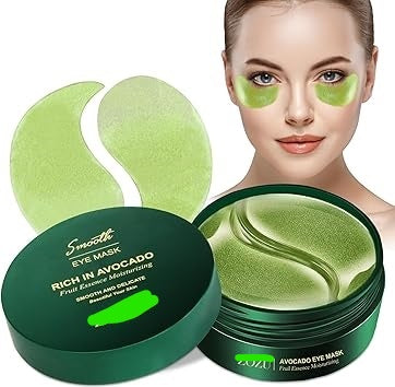 Patch yeux Acide hyaluronique Collagène, Masque pour les yeux Réutilisable contre les cernes Poches Rides Cercles foncés Puffiness, Eye Patch Hydrogel, Nourrit et lisse le contour des yeux 60pcs