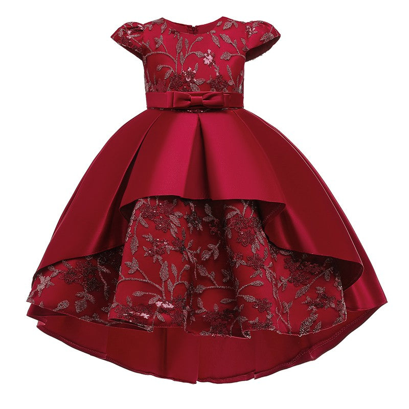 robe pour mariage , occasion, anniversaire, demoiselle d'honneur pour enfant  fille, robe longue brodée
