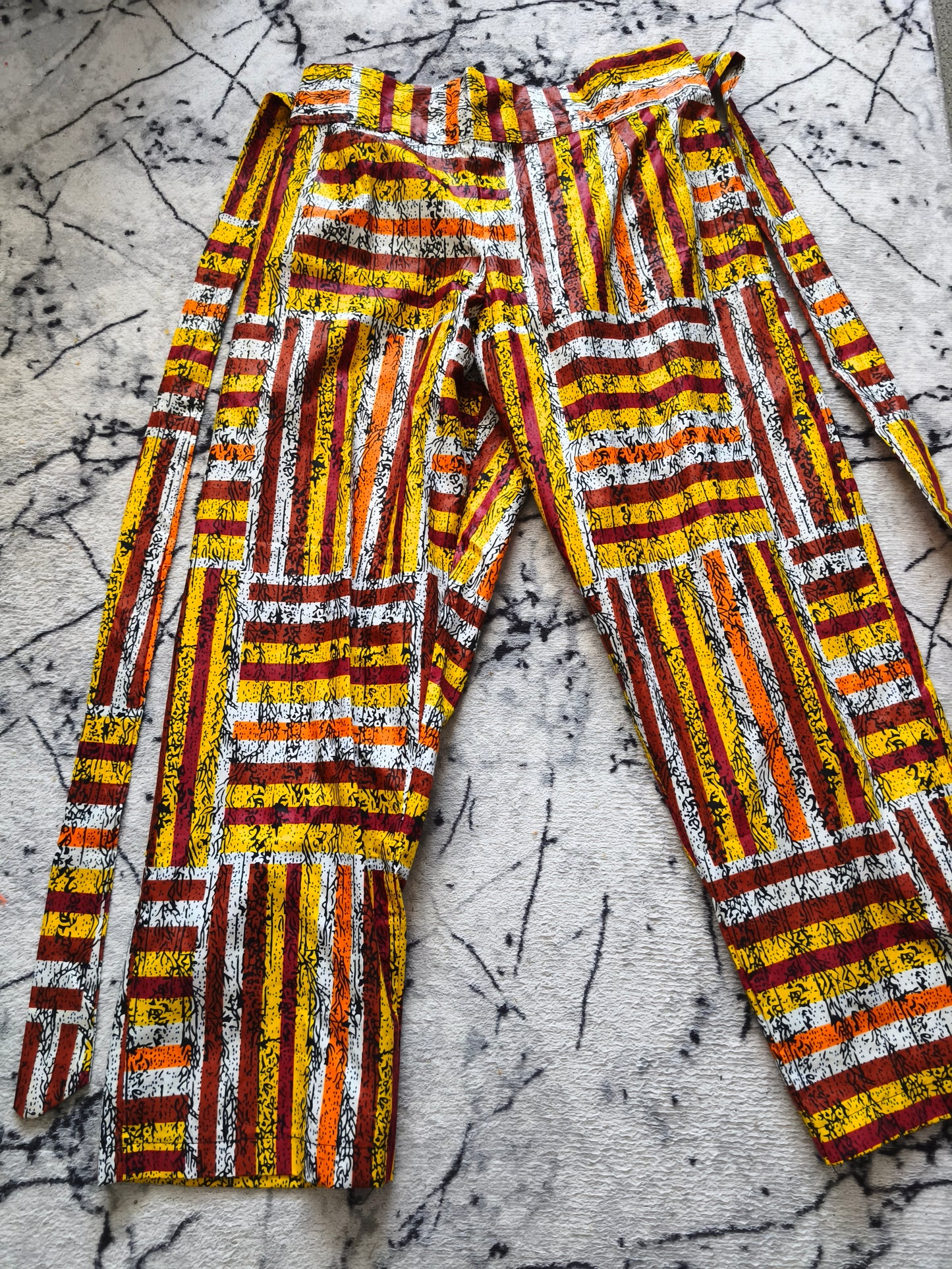 Pantalon large style bohème pour femme, taille élastique, imprimé Dashiki, style africain, décontracté, long, collection printemps-automne