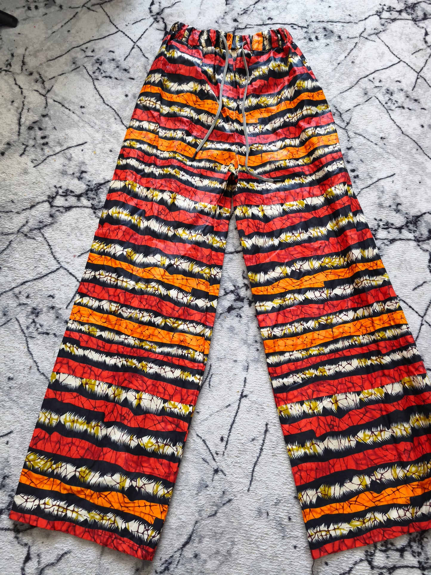 Pantalon large style bohème pour femme, taille élastique, imprimé Dashiki, style africain, décontracté, long, collection printemps-automne