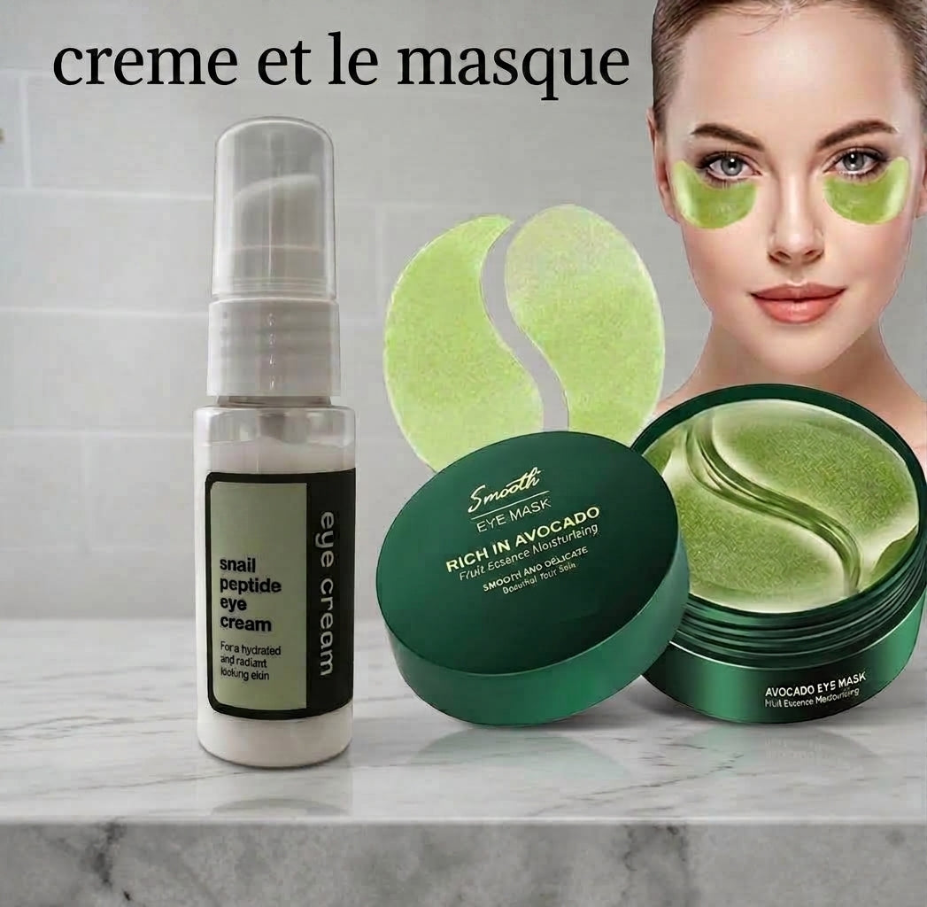 Patch yeux Acide hyaluronique Collagène, Masque pour les yeux Réutilisable contre les cernes Poches Rides Cercles foncés Puffiness, Eye Patch Hydrogel, Nourrit et lisse le contour des yeux 60pcs