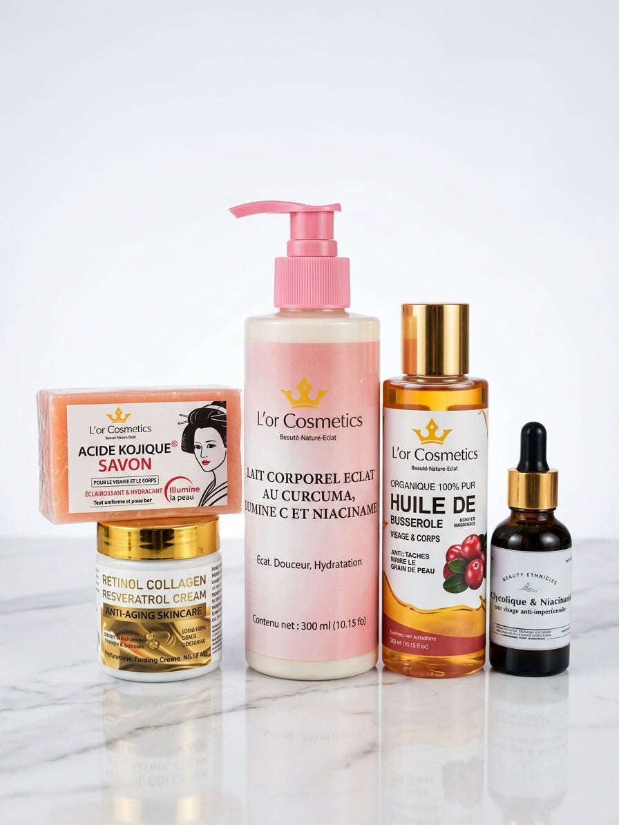 gamme eclat à la vitamince C et au collagène pour un teint eclatant sans imperfections