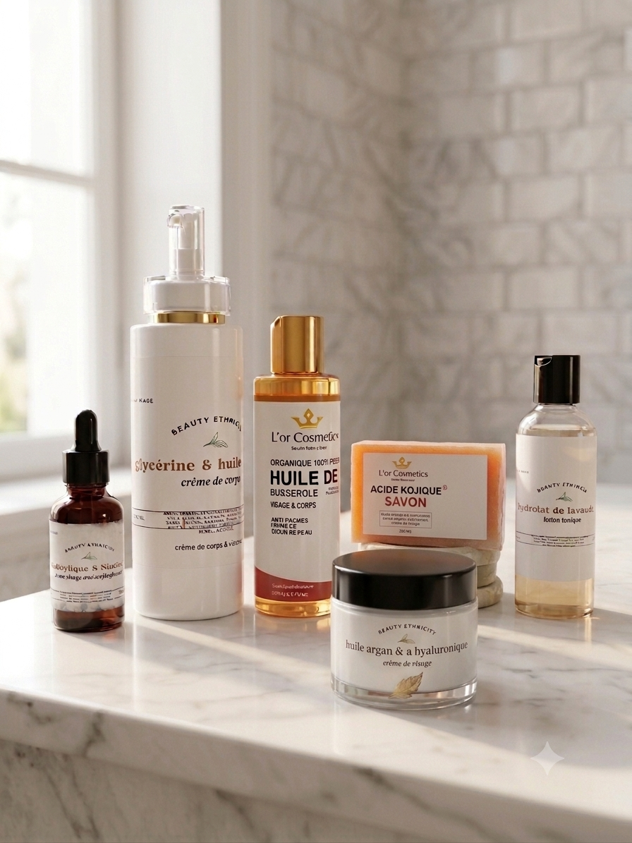 gamme réparatrice visage et corps à la carotte , argan, acide hyaluronique pour hydrater et clarifier le teint