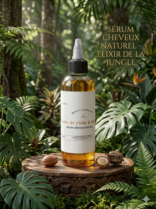 Sérum booster plus pour cheveux à base d'huile végétales pour activer la pousse huile de ricin , romarin qui nourrissent en profondeur