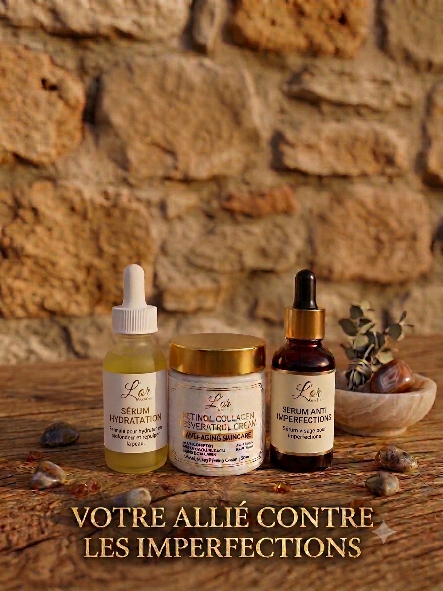 trio anti imperfection pour cibler et corriger vos imperfections et hydrater votre peau en profondeur