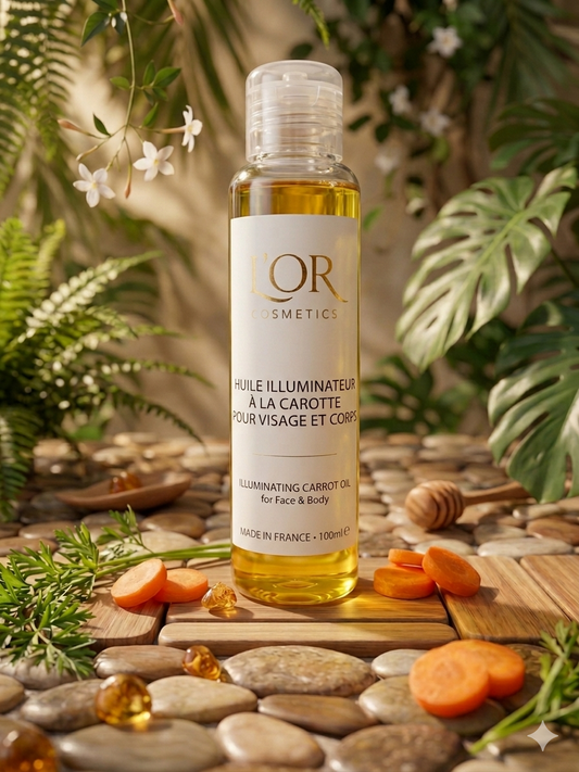 huile à la carotte et amande douce , vit E illumine et redonne de l'éclat à votre peau