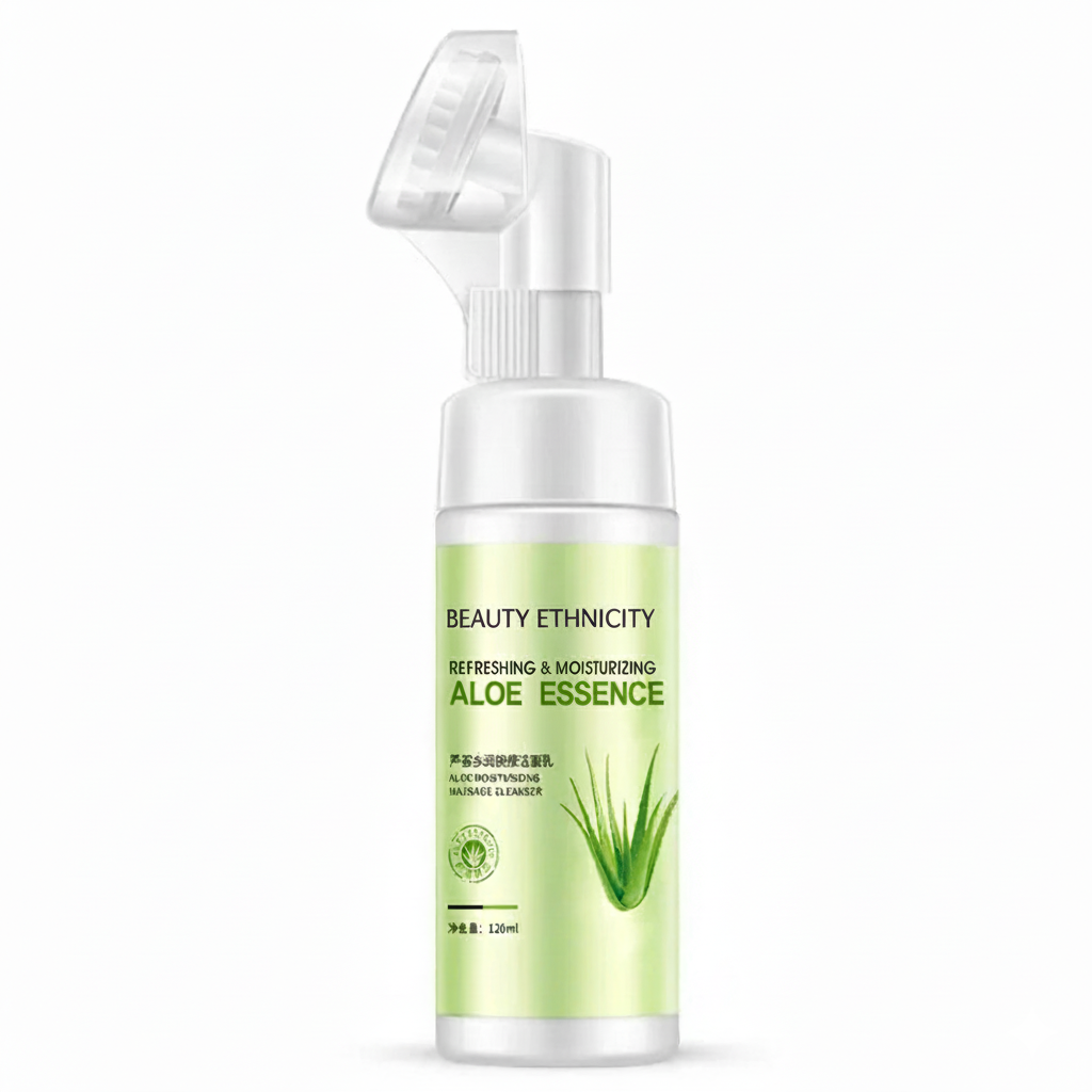 Mousse nettoyante hydratante à l'aloe vera et au massage, soin doux anti-rides, pour le visage Beauty Ethnicity