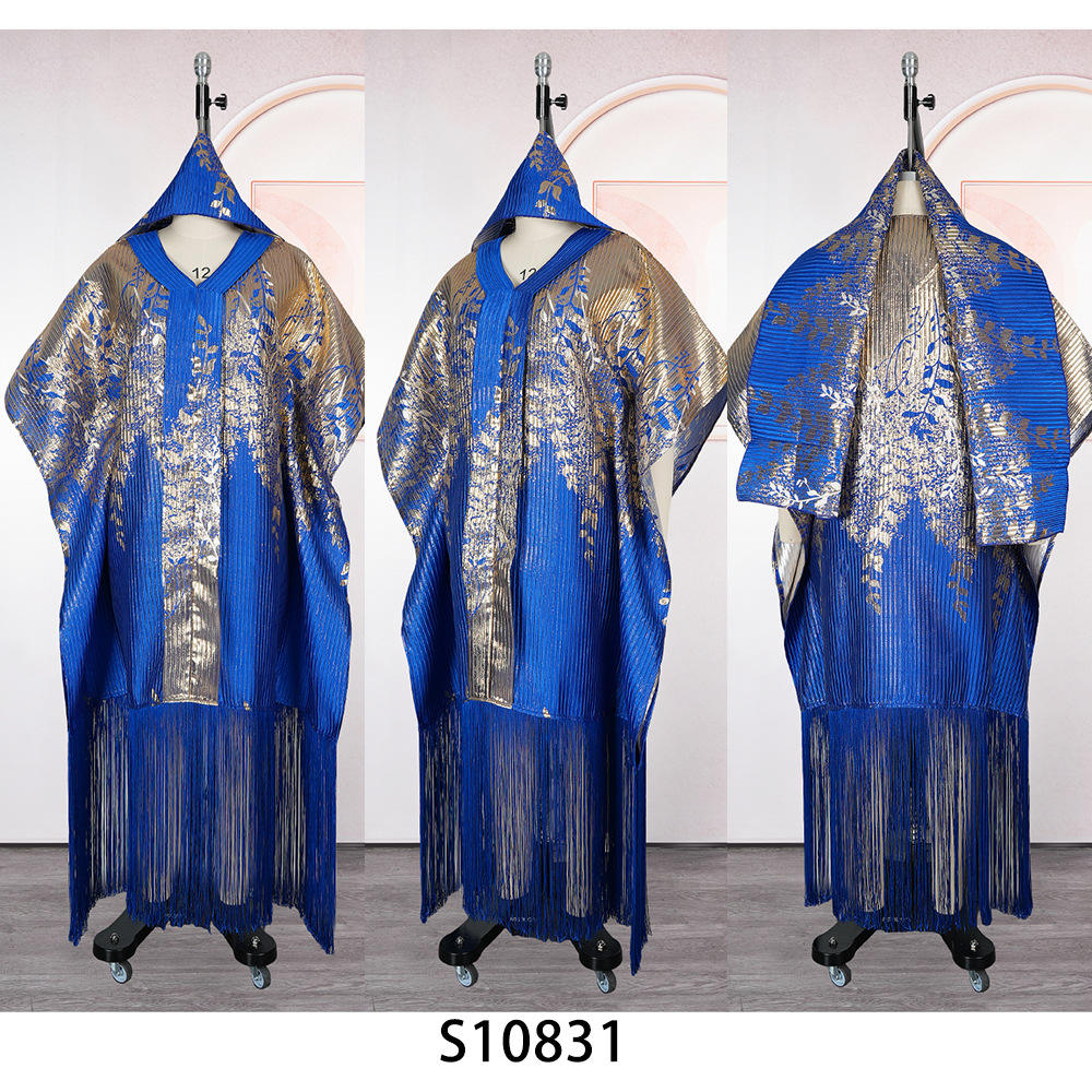 Robe africaine grande taille pour femme, longue robe traditionnelle africaine brodée avec foulard, boubou  pour invité de mariage, cérémonie