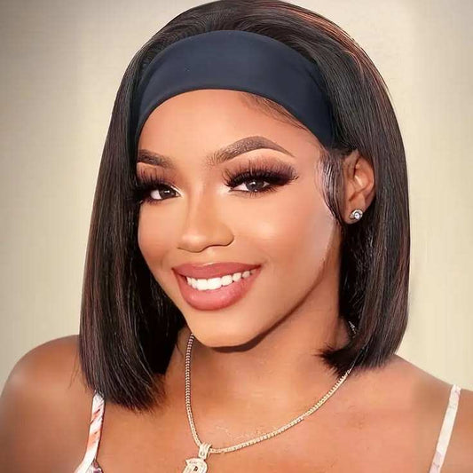 brazilian wig with headband Perruque brésilienne avec bandeau cheveux 100% naturel remy raw hair
