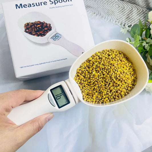 Cuillère doseuse numérique pour aliments de cuisine, cuillère doseuse pour aliments pour animaux de compagnie, adaptée aux chats et aux chiens, cuillère doseuse pour farine