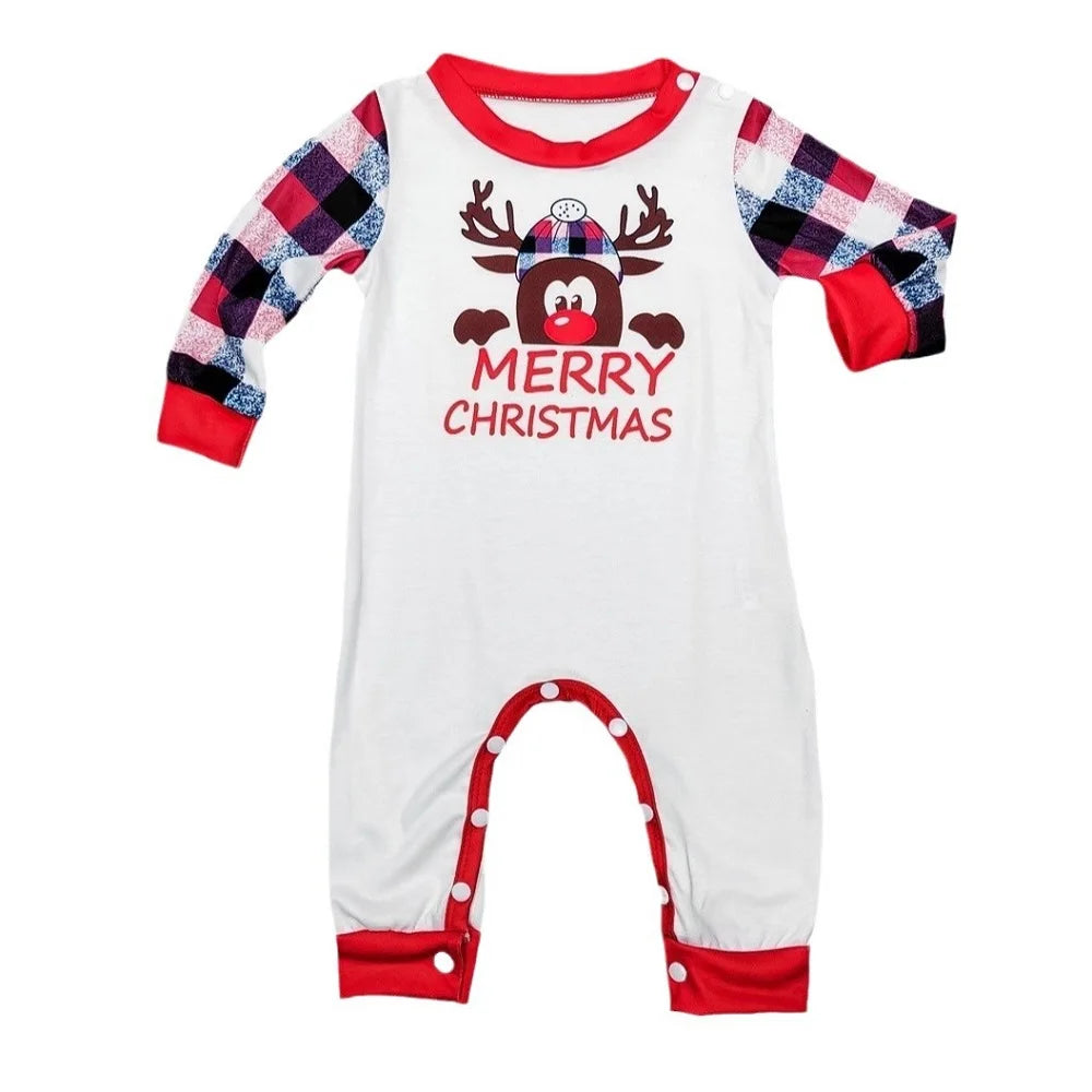 Ensemble pyjama de Noël assorti pour toute la famille, haut et pantalon pour adultes et enfants, 2 pièces, tenue de nuit pour bébé, garçon et fille