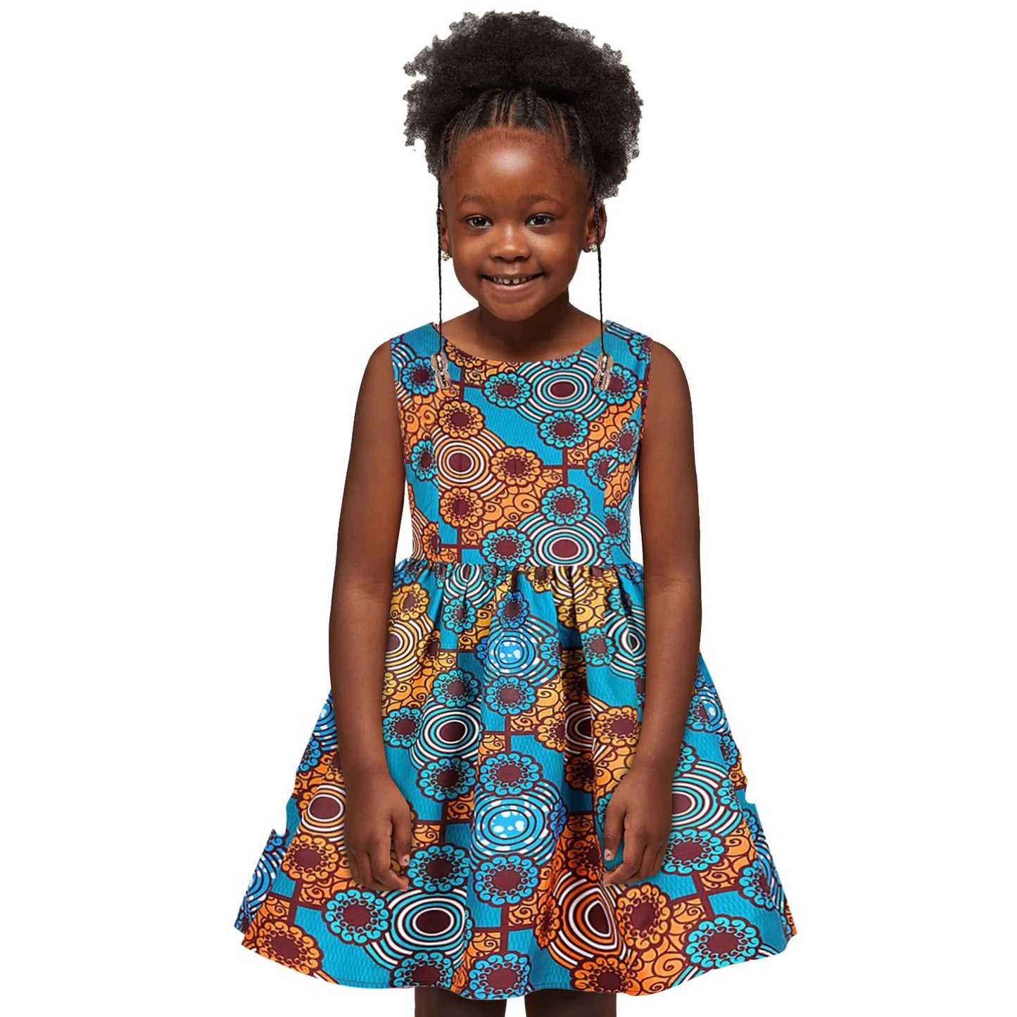 Robe africaine pour bébé fille, tenue décontractée à manches courtes, style traditionnel Dashiki, imprimé, style princesse Ankara