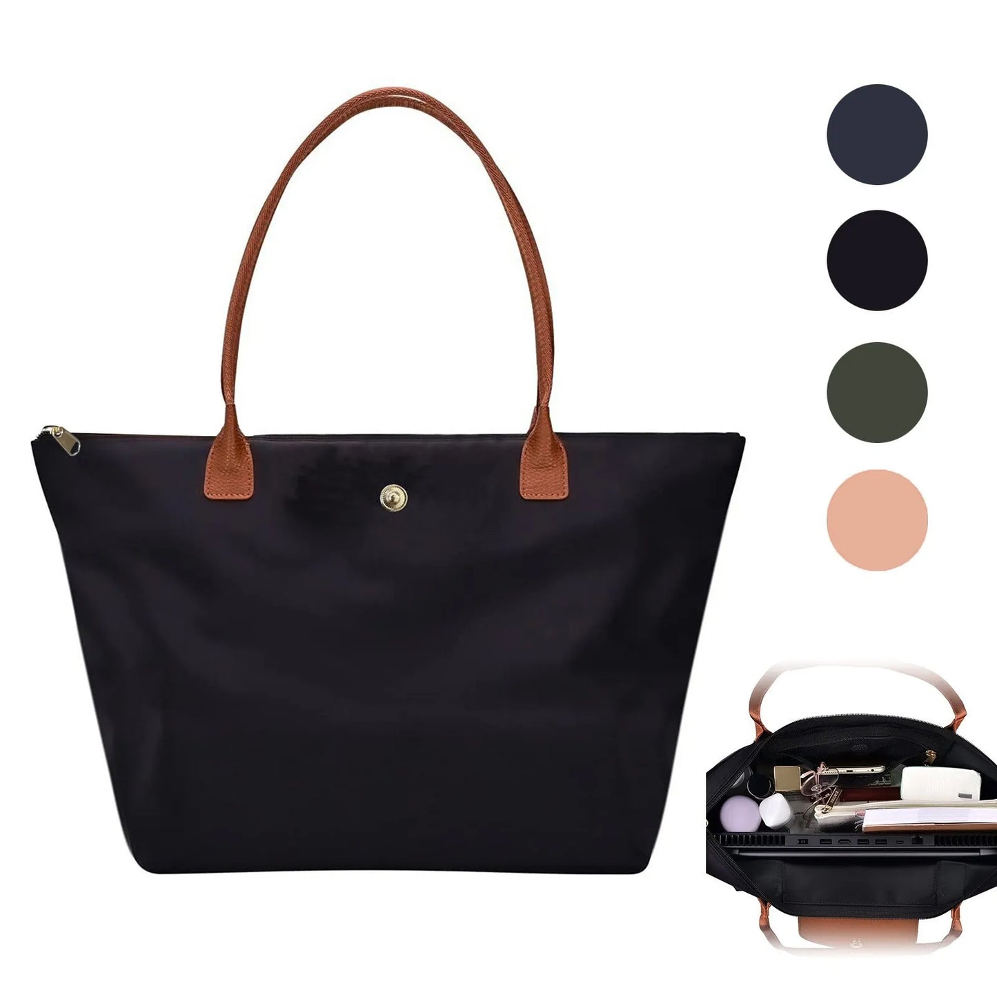Sac fourre-tout grande capacité pour femme, sac à main à bandoulière simple, sac en cuir souple de bonne qualité
