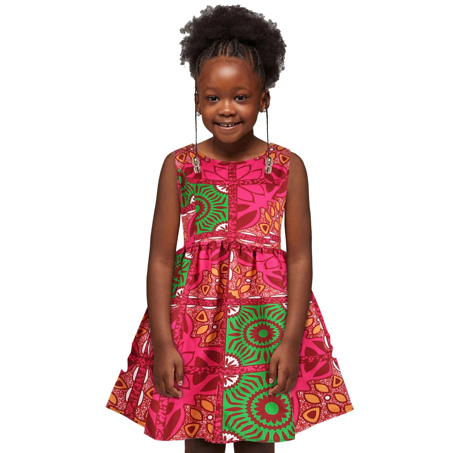Robe africaine pour bébé fille, tenue décontractée à manches courtes, style traditionnel Dashiki, imprimé, style princesse Ankara