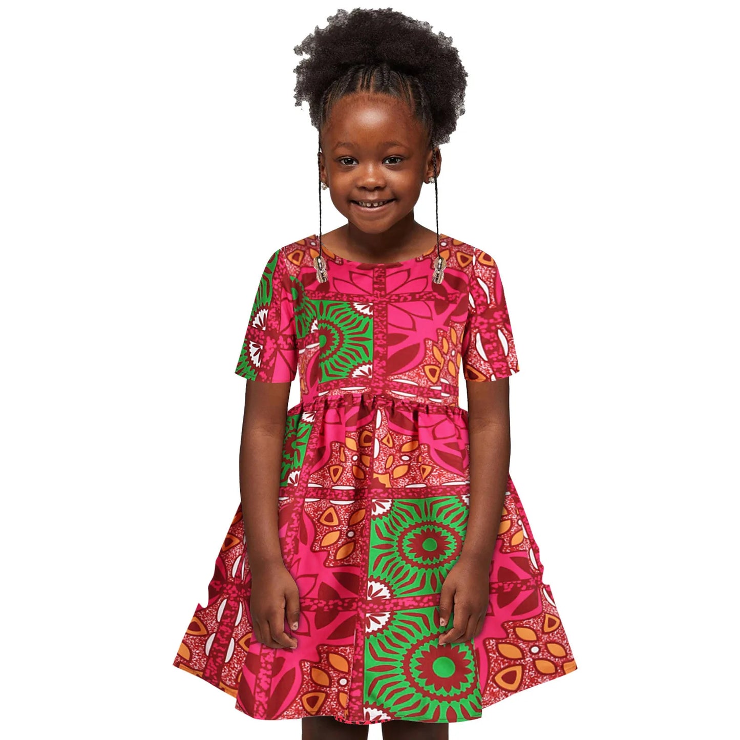 Robe africaine pour bébé fille, tenue décontractée à manches courtes, style traditionnel Dashiki, imprimé, style princesse Ankara