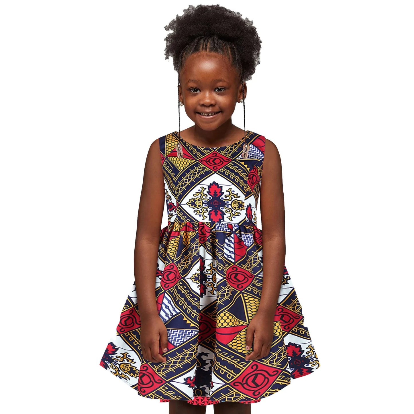 Robe africaine pour bébé fille, tenue décontractée à manches courtes, style traditionnel Dashiki, imprimé, style princesse Ankara