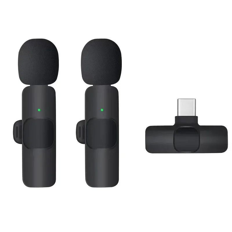 Microphones Lavalier sans fil pour iPhone Android Plug and Play Microphone antibruit sans fil YouTube TikTok Streaming en direct