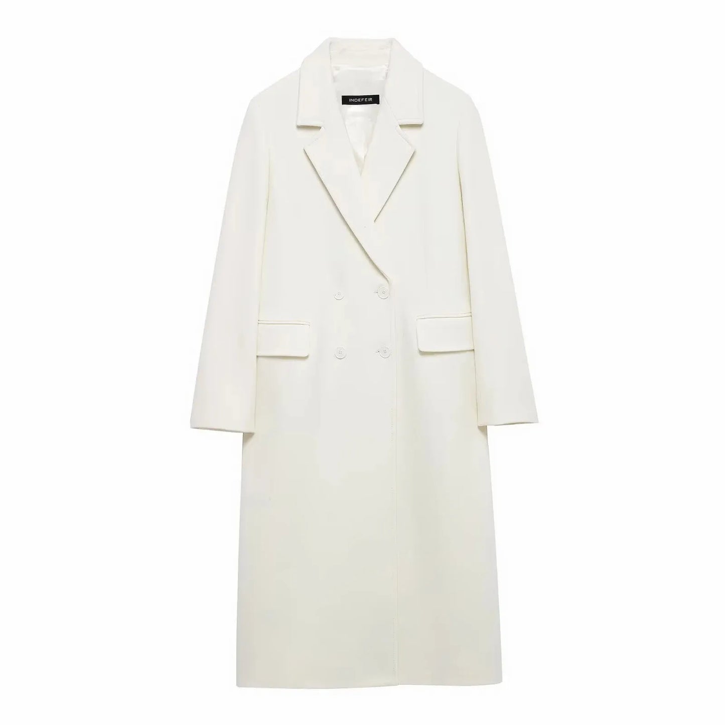 Femmes Automne Bordeaux Multicolore Laine Mélangée Pardessus pour Femmes Mode Nouveau Chaud Double Boutonnage Revers Long Manteau Veste