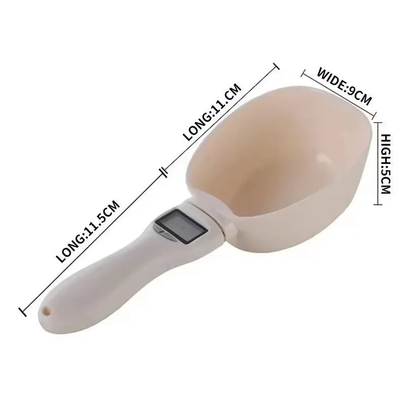 Cuillère doseuse numérique pour aliments de cuisine, cuillère doseuse pour aliments pour animaux de compagnie, adaptée aux chats et aux chiens, cuillère doseuse pour farine 800g/1Kg
