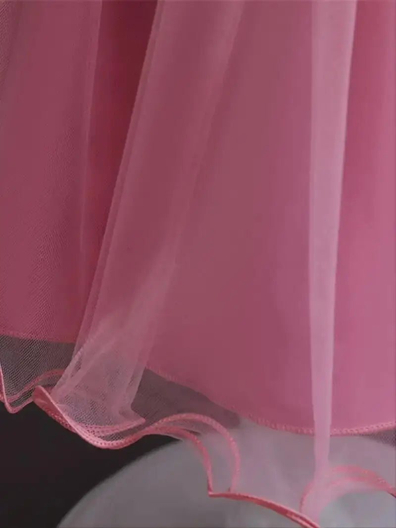 Girls Princess Dress Sleeveless Flower Embroidery Tutu Dress Performance Dress Wedding Flower Girls For Evening Birthday