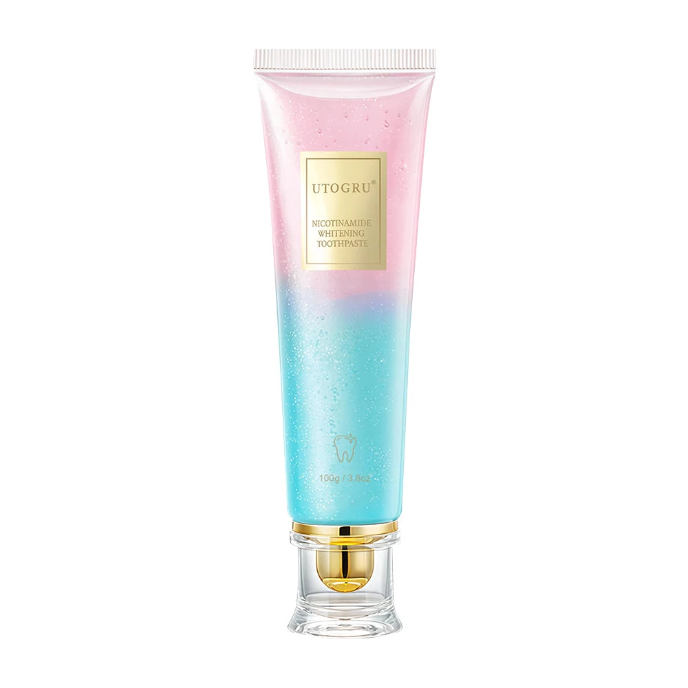 Dentifrice blanchissant à la niacinamide 100 g pour des dents propres et rafraîchissantes pour hommes et femmes. Dentifrice pour une haleine fraîche et éliminer les taches dentaires.
