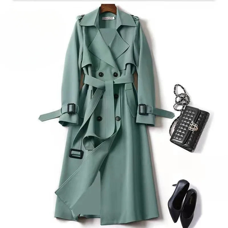 Female Coat Long Slim Fit Women's Windbreaker Jackets Parkas Offer Casual Cheap Harajuku Elegant Sleeve Pretty Demi-season Deals