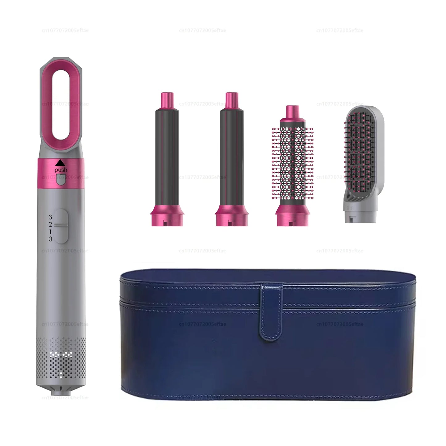 Sèche-cheveux 5 en 1, peigne à air chaud pour boucler, lisser et donner du volume aux cheveux, avec accessoires amovibles